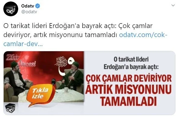 Çocuk istismarcısı Eyüp Fatih Şağban Oda TV tarafından tarikat lideri olarak tanıtılmış