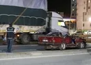 Uşakta feci kaza! Arabanın tavanı koptu