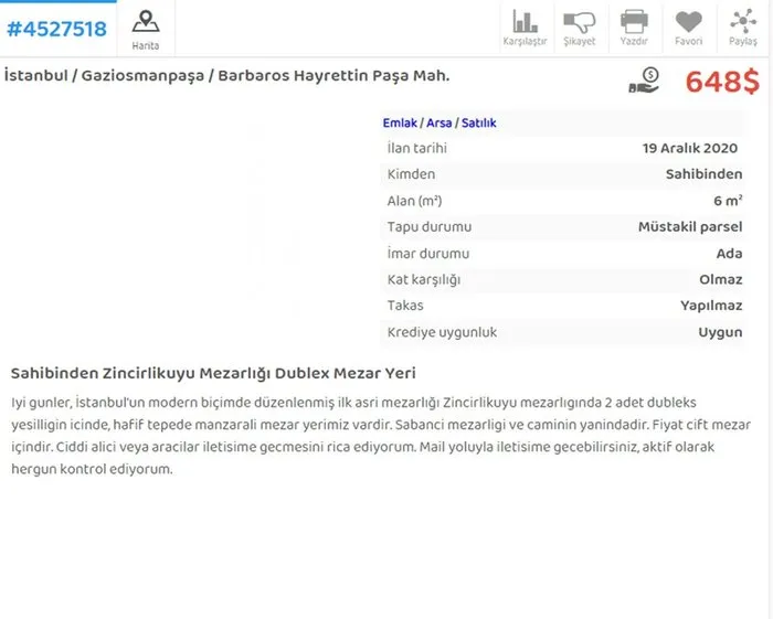 istanbul da mezar karaborsasi 2 milyon liraya satiyor ilan soke etti suleyman hilmi tunahan hazretlerine komsu istanbul da mezar karaborsasi 2 milyon liraya satiyor ilan soke etti suleyman hilmi tunahan hazretlerine komsu