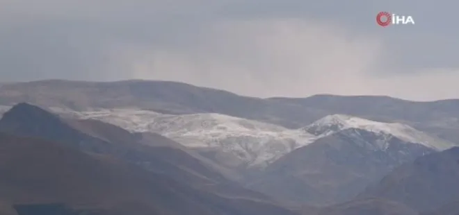 Palandöken’e mevsimin ilk karı yağı