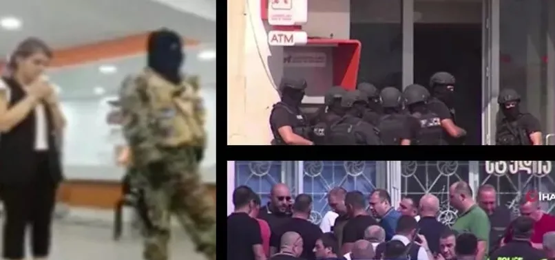 Gürcistan'da bankada terör krizi! 2 milyon dolar isteyen silahlı soyguncu 12 kişiyi rehin aldı