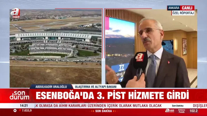 Ulaştırma ve Altyapı Bakanı Abdulkadir Uraloğlu A Haber'de! Türkiye hava ulaşımında nasıl çağ atladı? - 1