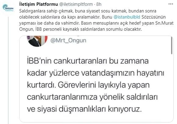 CHP’li İBB Sözcüsü Murat Ongun A Haber çalışanlarını darbeden cankurtaranlara sahip çıktı! Saldırganlarla ilgili flaş gelişme