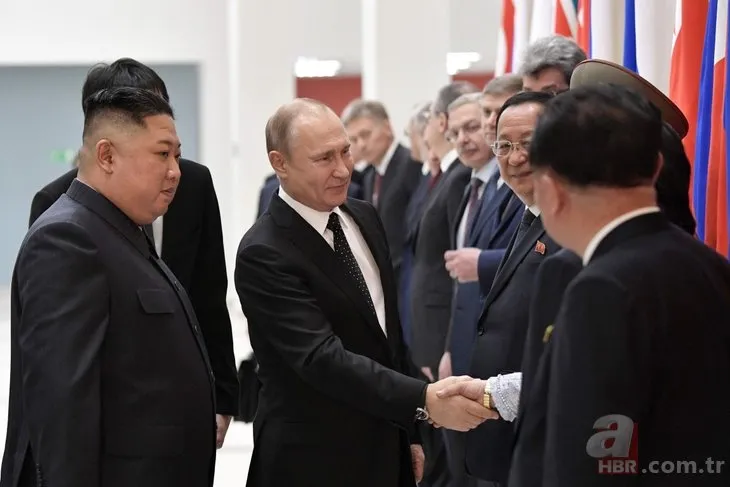 Putin, Kim Jong-un ile bir araya geldi