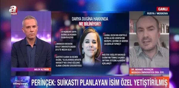 Dugina’nın yakın arkadaşı suikastın olası nedenlerini A Haber’de anlattı: Rusya-Türkiye ilişkileri mi hedef alınıyor?