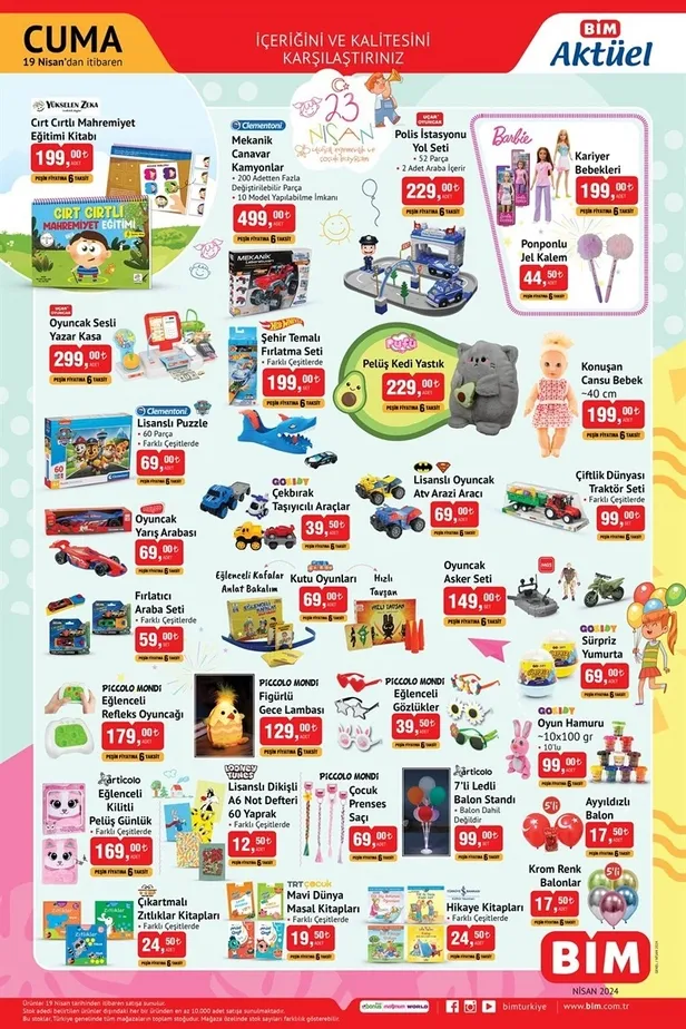 23 Nisan BİM aktüel kataloğu: BİM’e Elektrikli Bisiklet, Mini Buz Dolabı, Drone, Terlik Çeşitleri ucuza geliyor