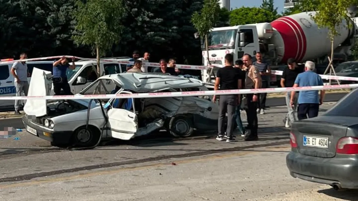 Ankara'da feci kaza: 1 ölü 2 yaralı