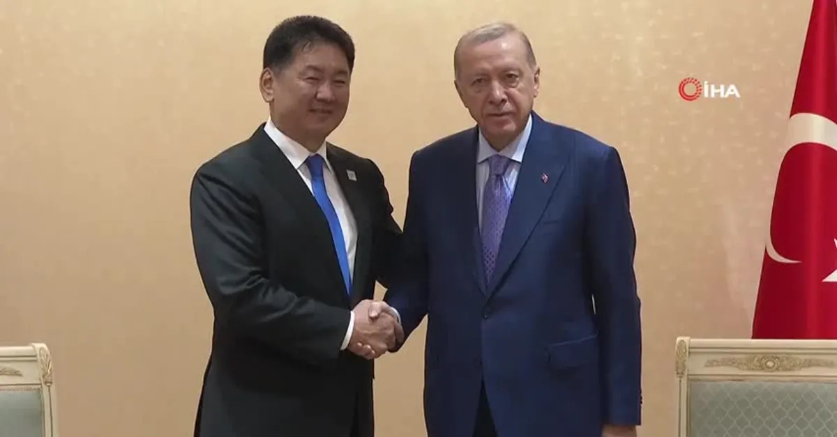 Başkan Erdoğan, Moğolistan Cumhurbaşkanı Khurelsukh ile görüştü