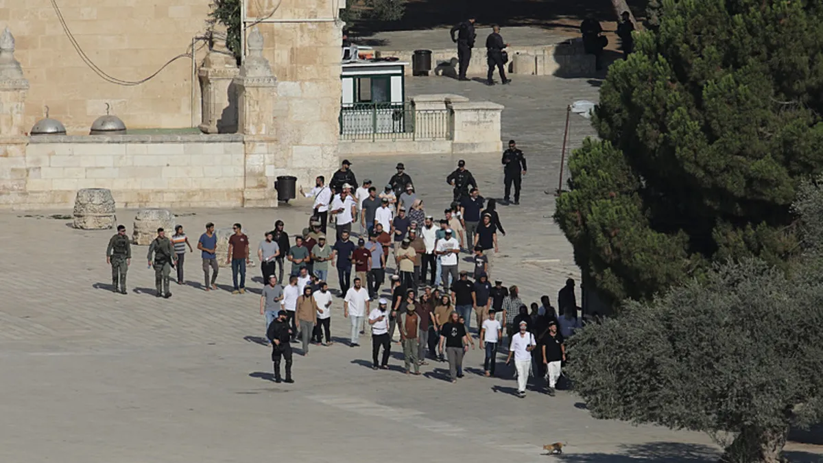 Siyonist bakandan Mescid-i Aksa'ya baskın! Ben-Gvir Talmud ayini duasını okudu