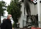 Başkan Erdoğan yangında küle dönen Vaniköy Camisinde incelemede bulundu