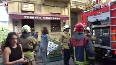 7 katlı iş yerinde korkutan yangın!