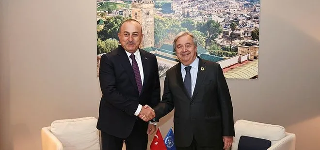 Dışişleri Bakanı Mevlüt Çavuşoğlu, Fas’ta BM Genel Sekreteri Antonio Guterres ve Lübnanlı mevkidaşı Abdullah Buhabib ile görüştü