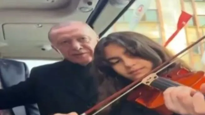Erdoğan'a keman çalan Ecrin A Haber'de