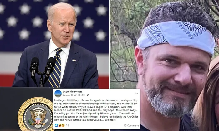 Joe Biden için "Deccal" diyen Scott Merryman gözaltına alındı - 1