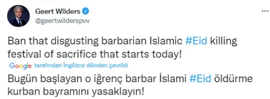 İslam düşmanı Hollandalı Geert Wilders'tan skandal Kurban Bayramı paylaşımı! İslam geleneğini yasaklayın - 2