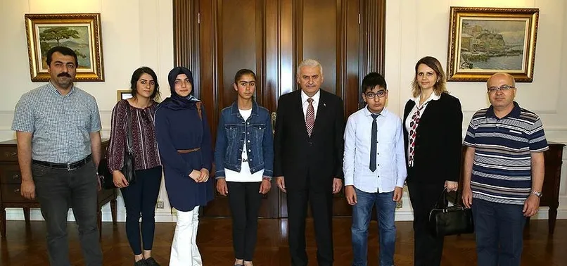 Yıldırım, TEOG şampiyonlarını kabul etti