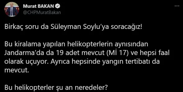 CHP'li Murat Bakan'ın iddialarına cevap! Jandarmadaki helikopterler görevde mi? - 7