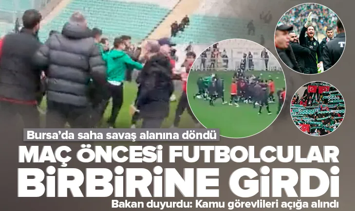 Saha karıştı! Futbolcular arasında gerginlik