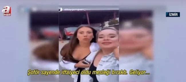 İzmir itfaiyesinde skandal görüntüler: 3 kadın aracı kullanıp video çektiler! Soruşturma başlatıldı - 2