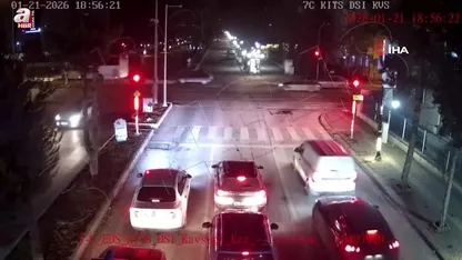 Kütahya'daki trafik kazaları kamerada