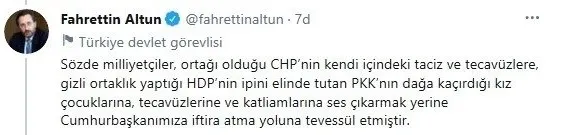 İletişim Başkanı Fahrettin Altun’dan Meral Akşener’e yanıt: Hesabını aziz milletimize sandıkta vereceksiniz