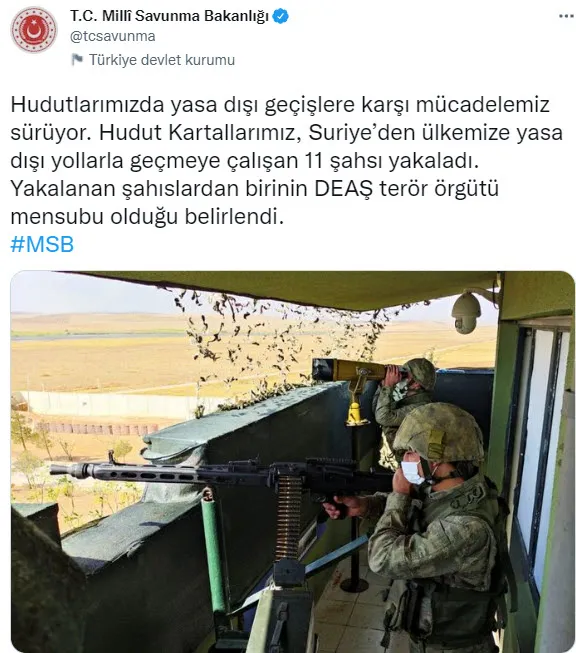 Son dakika: Suriye'den Türkiye'ye girmeye çalışan DEAŞ'lı terörist yakalandı - 1