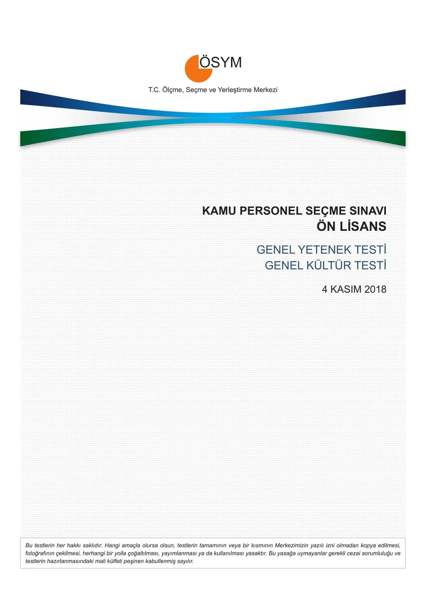 2018 Kpss Onlisans Soru Ve Cevaplari Aciklandi