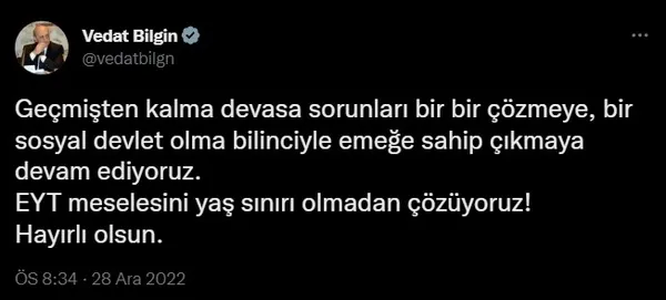 bakanlardan-eyt-paylasimlari-gecmise-gonderme-yapip-vatandaslari-gulumsetti-1672255242890.jpg Bakanlardan EYT paylaşımları: Geçmişe gönderme yapıp vatandaşları gülümsetti - 2