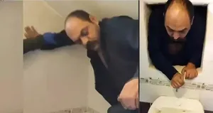 Firari hükümlü tuvalette yakayı ele verdi