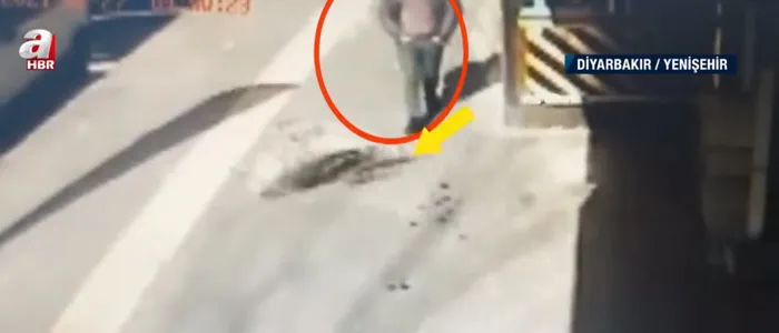 Düşen çanak antenden saniyelerle kurtuldu