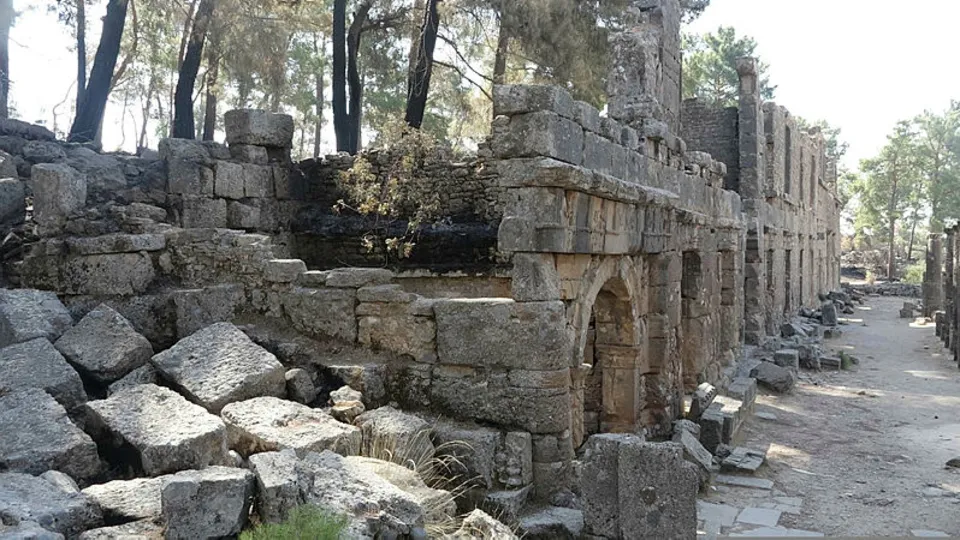 Antalya'da yürek yakan manzara! Lyrbe Antik Kenti küle döndü