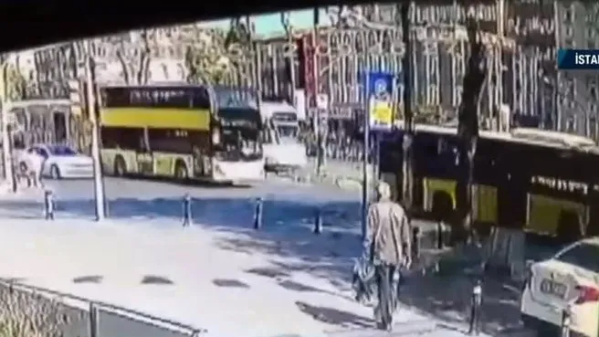İşte tramvay ve İETT otobüsünün kaza anı