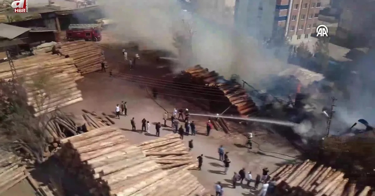 Karabük Safranbolu'da kereste fabrikasında yangın