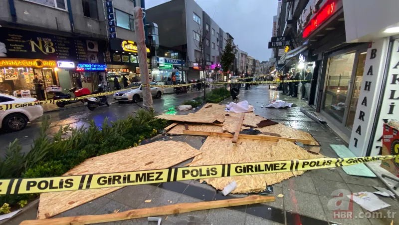 İstanbul'da lodos kabusu: Dehşeti yaşadılar! Can pazarı kamerada 18