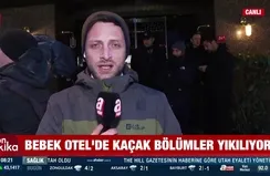 Bebek Otel’de kaçak bölümler yıkılıyor