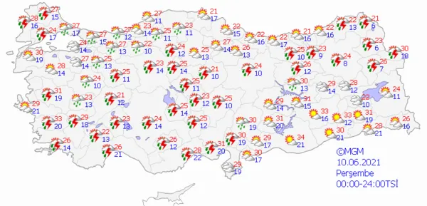 1623250444607.png Meteoroloji'den çok sayıda ile sağanak yağış uyarısı! İstanbul Ankara İzmir'de yağmur yağacak mı? 5 günlük hava durumu - 4