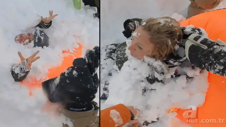 Çığ altında kalan kadın kayakçılar böyle kurtarıldı 10