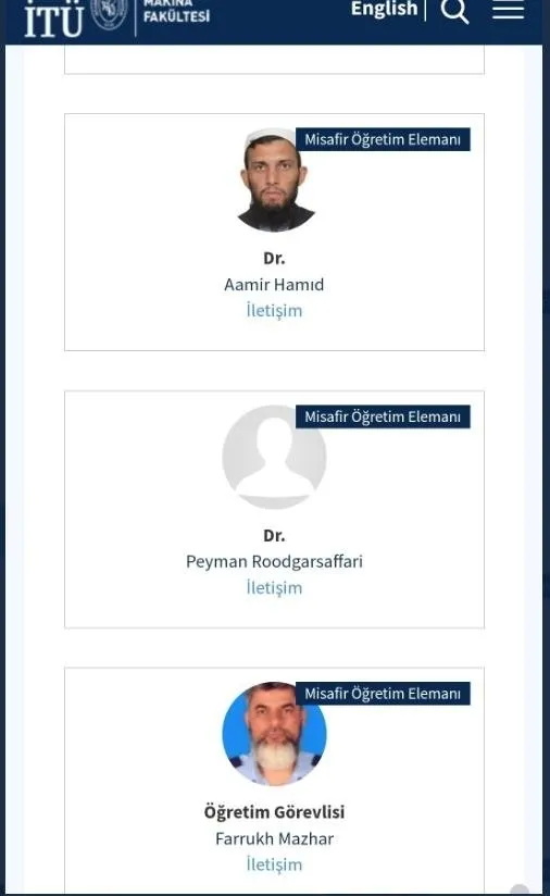 İTÜ’den misafir araştırmacılar Doç. Dr. Farrukh Mazhar ve Aamir Hamid ile ilgili açıklama: İTÜ için tek kriter bilimsel başarı