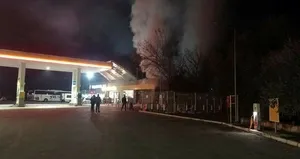 Akaryakıt istasyonunda faciadan dönüldü