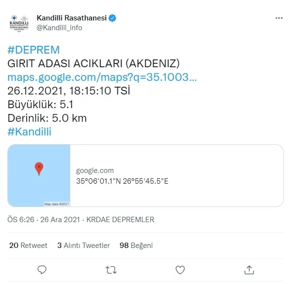 Akdeniz beşik gibi! AFAD ve Kandilli'den peş peşe açıklamalar | Muğla ve çevre ilçelerde hissedildi | SON DEPREMLER 2021 - 3