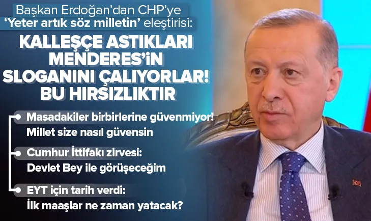 Menderesin şimdi de sloganını çalıyorlar