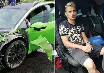 Milli futbolcu trafik kazası geçirdi!