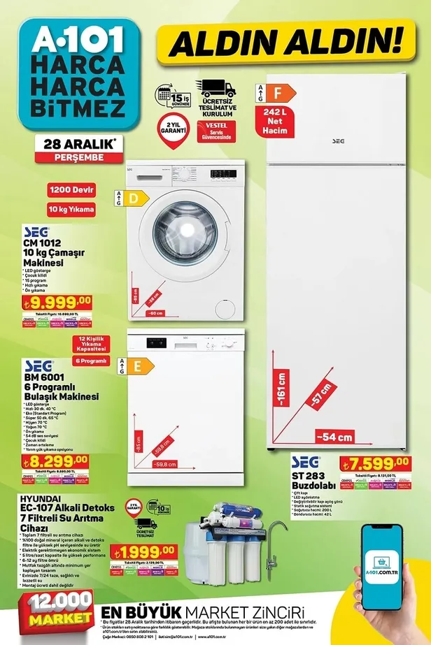 30 Aralık A101 aktüel ürünler kataloğu yayınladı! Ultra HD Smart TV, çay makinesi, döküm tencere, fotoğraf yazıcısı uygun fiyattan satışta