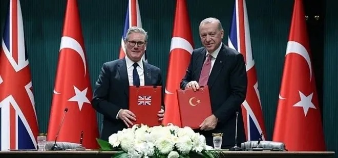 Başkan Recep Tayyip Erdoğan ve İngiltere Başbakanı Keir Starmer arasında Eurofighter anlaşması imzalandı (AA)