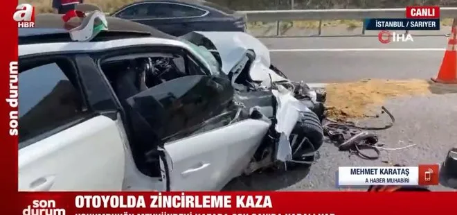 Son dakika: Kuzey Marmara Otoyolu Uskumru mevkiinde zincirleme kaza!