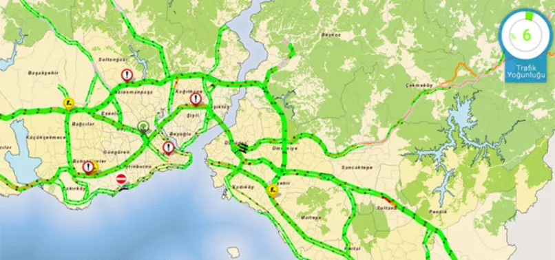 İstanbul'da trafik yoğunluğu sadece yüzde 6