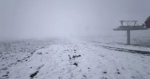 Erciyes’e mayısta kar yağdı!