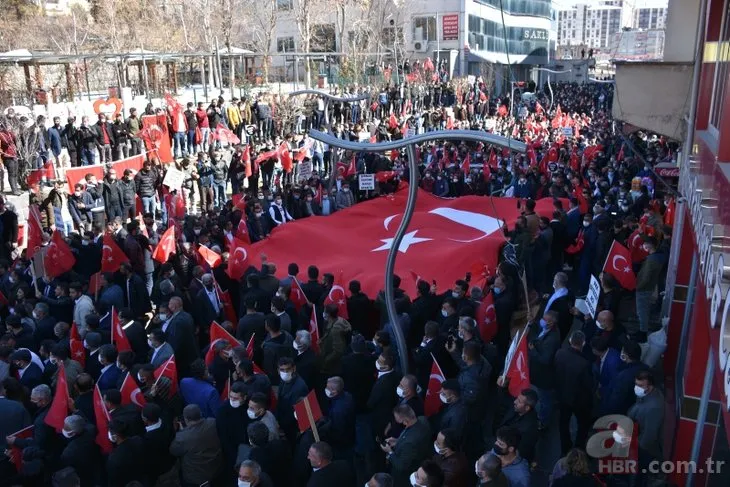 Şırnak teröre karşı tek yürek! Gara şehitleri için 'PKK'ya lanet' yürüyüşü