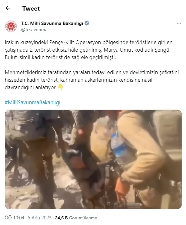Irak kuzeyine terör operasyonu! Sağ ele geçirilen teröristin sözleri dikkat çekti - 1