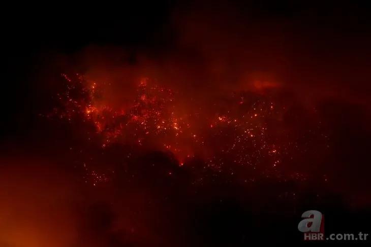 İzmir’de gergin anlar! Orman yangını iki mahalleyi tehdit ediyor
